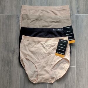 NWT Ellen Tracy Lot of 4 Assorted Women's Seamless Brief Panties SMALL
